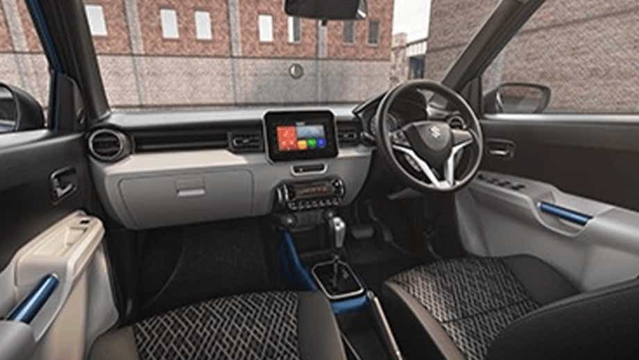 interior dashboard view of a Maruti Suzuki Ignis