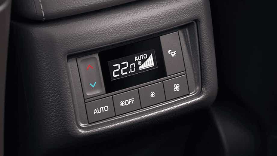 close-up of climate control panel in a Maruti Suzuki Invicto