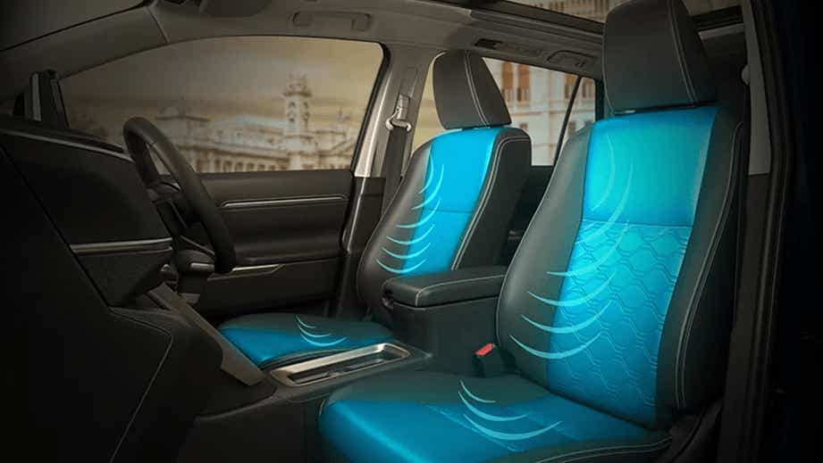 front seats and dashboard of a Maruti Suzuki Invicto