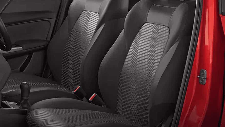 interior front seats view of a Maruti Suzuki Swift 2021 - 2023