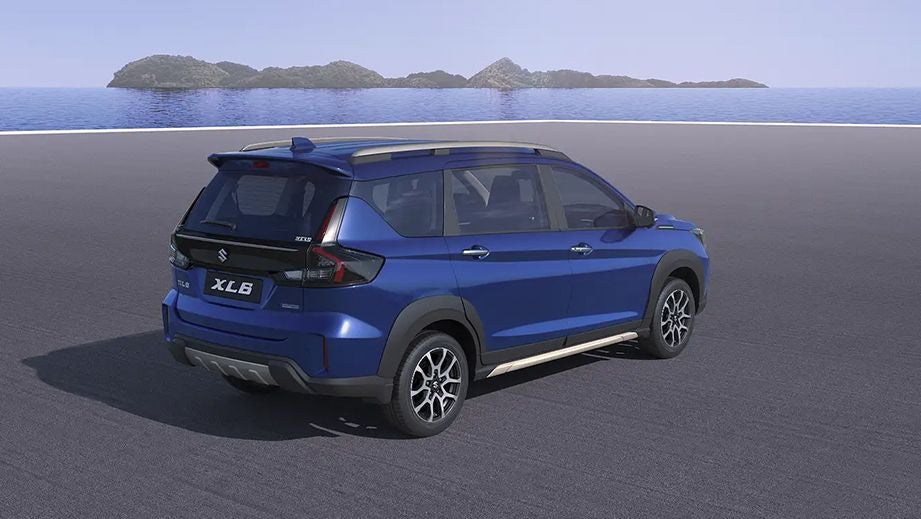 rear three-quarter of a Maruti Suzuki XL6