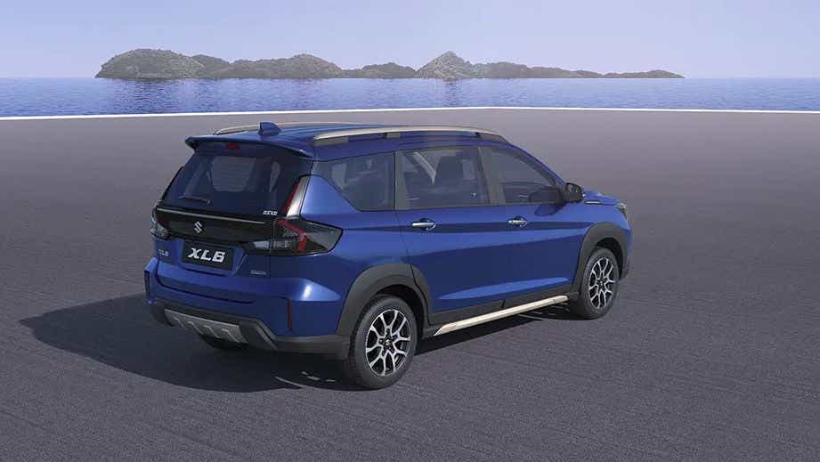 rear three-quarter of a Maruti Suzuki XL6
