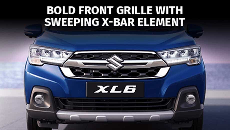 Front grille view of a Maruti Suzuki XL6