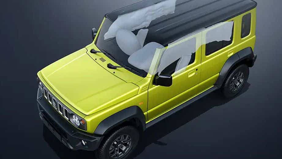 top view showing airbags of a Maruti Suzuki Jimny
