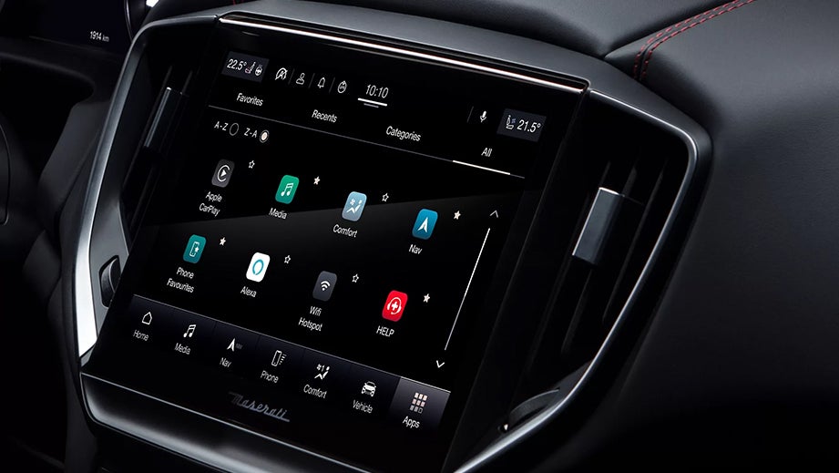infotainment system close-up of a Maserati Ghibli