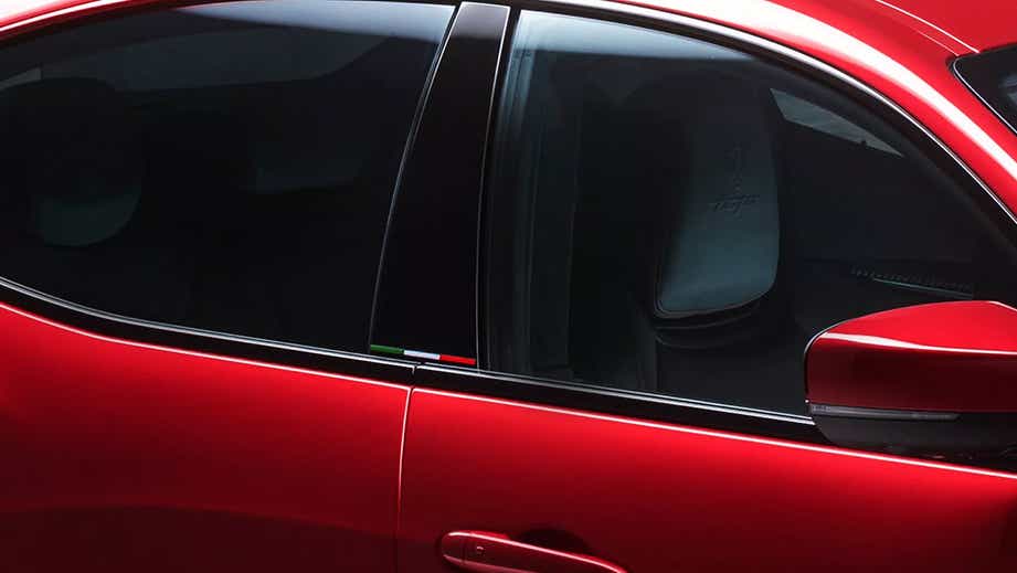 side door view of a Maserati Ghibli