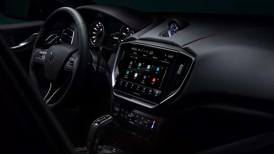 interior dashboard of a Maserati Ghibli