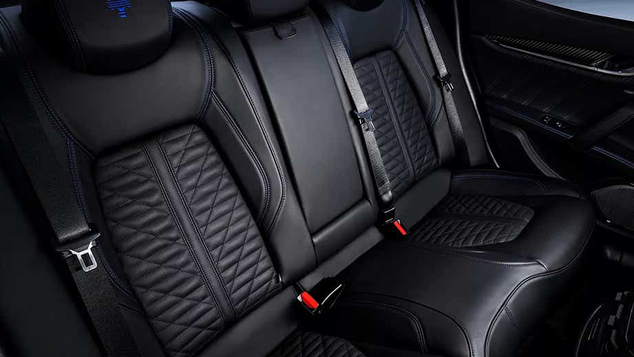 rear seat interior of a Maserati Ghibli