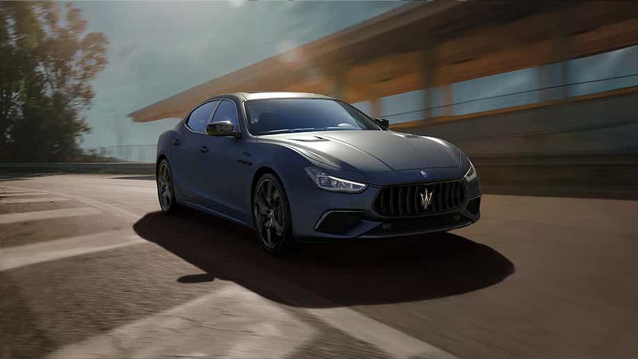 front three-quarter view of a Maserati Ghibli