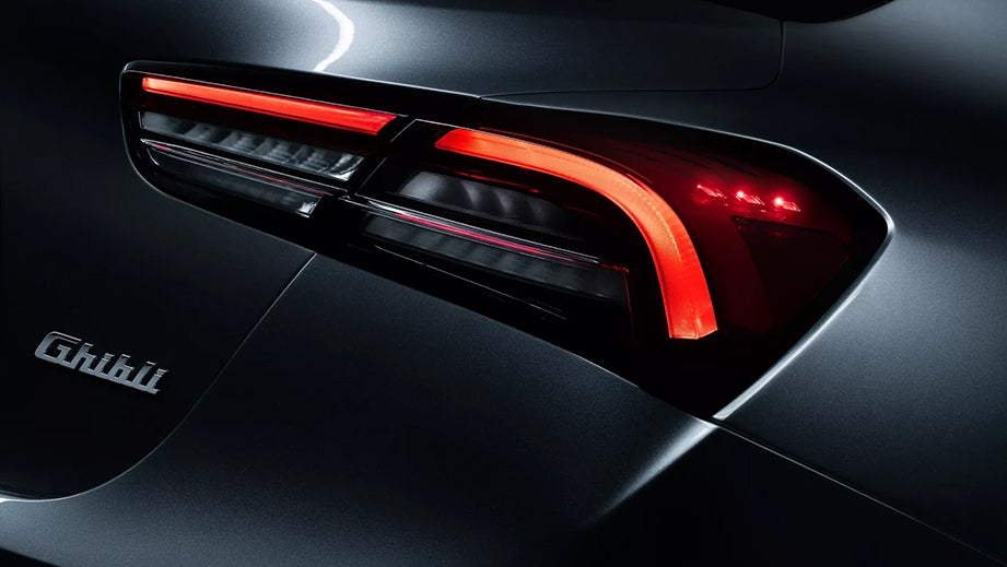 Tail light close-up of a Maserati Ghibli
