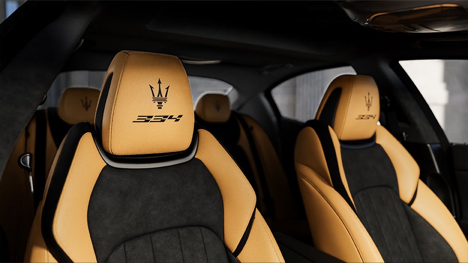 Front seat close-up of a Maserati Ghibli interior