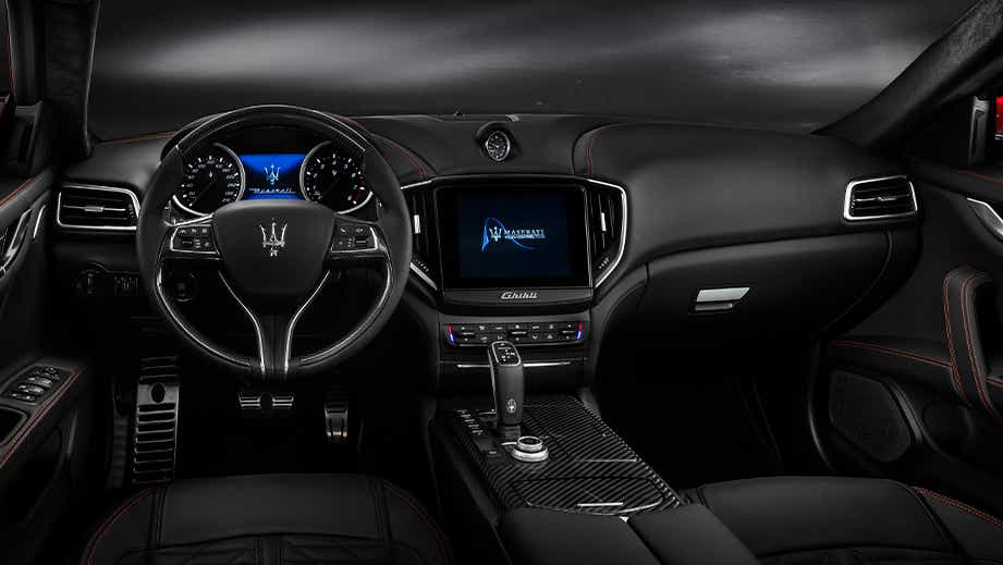 interior dashboard of a Maserati Ghibli