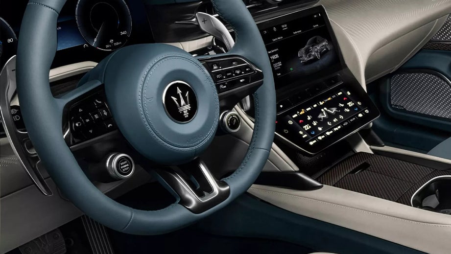 Interior dashboard of a Maserati GranTurismo