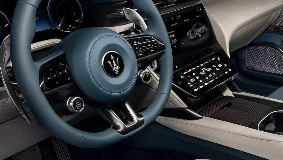 Interior dashboard of a Maserati GranTurismo