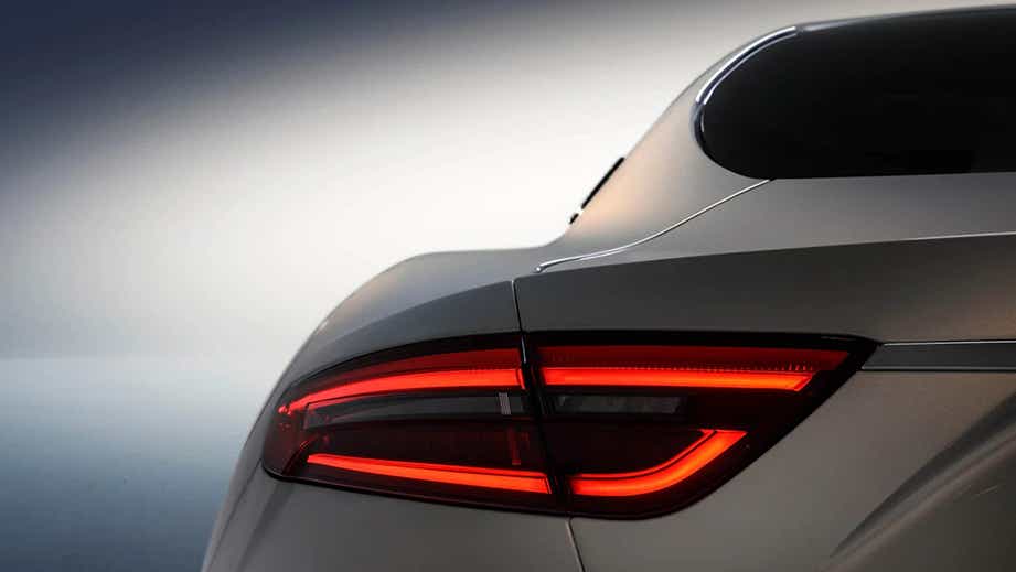 rear tail light close-up of a Maserati GranTurismo