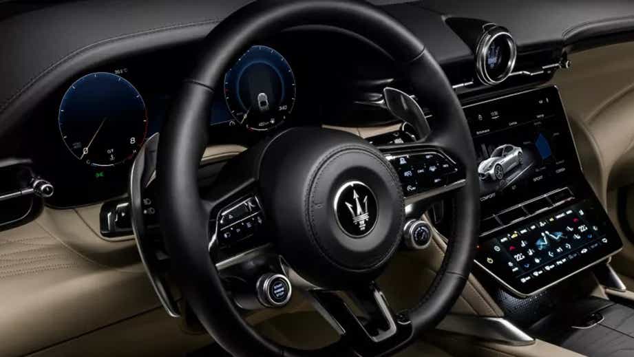 interior dashboard of a Maserati GranTurismo