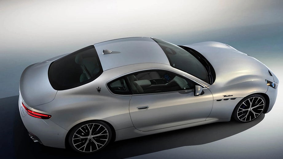 rear three-quarter view of a Maserati GranTurismo