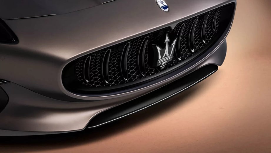 front grille close-up of a Maserati GranTurismo