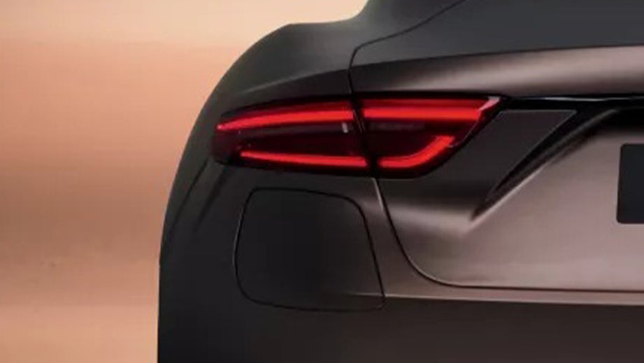 Rear tail light close-up of a Maserati GranTurismo