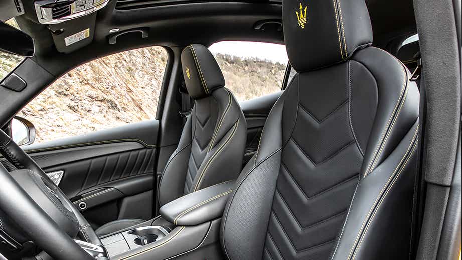 interior front seats of a Maserati Grecale