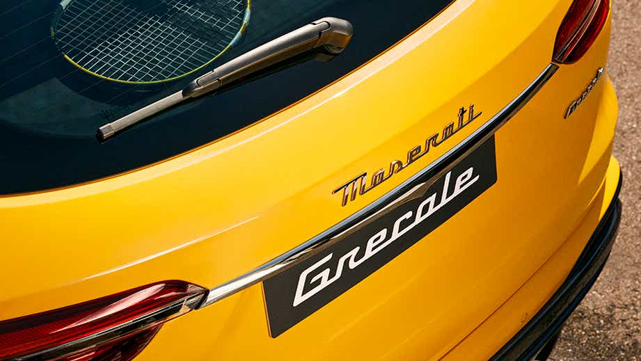 rear view of a Maserati Grecale