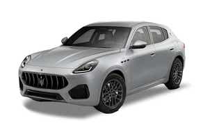 front three-quarter of a Bianco Astra Maserati Grecale