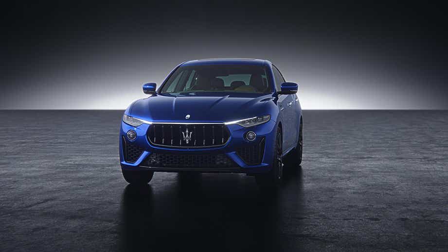 front view of a BLU Nobile Maserati Levante