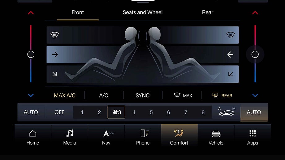 climate control interface of a Maserati Levante