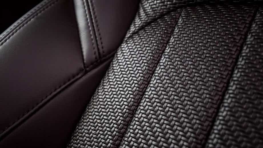 close-up of a seat detail in a Maserati Levante