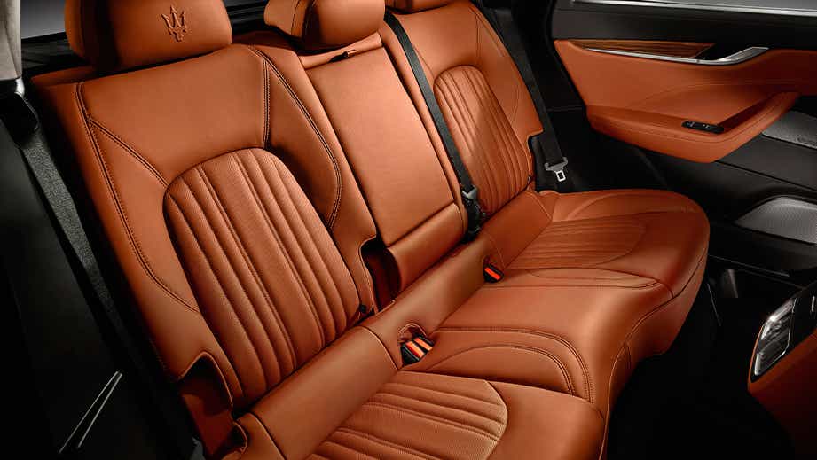 rear seat interior of a Maserati Levante