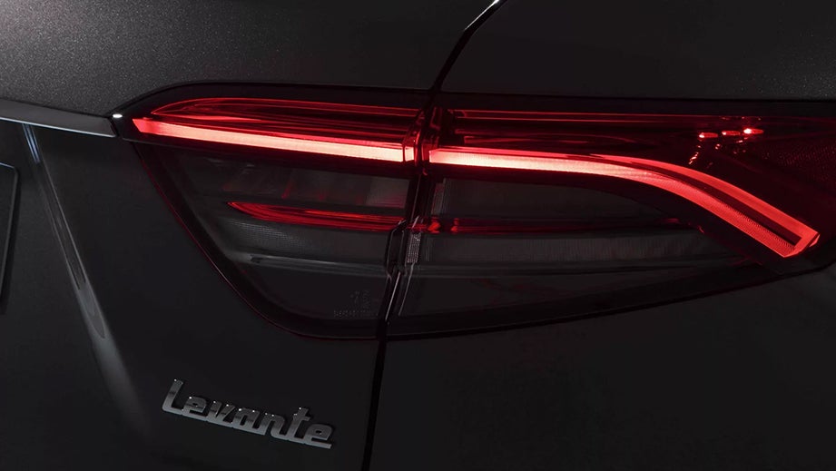 Tail light close-up of a Maserati Levante