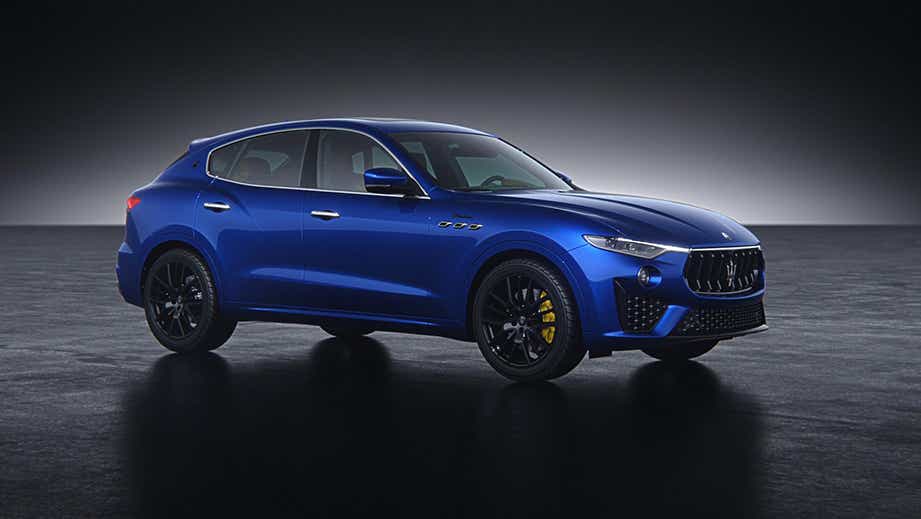Front three-quarter view of a BLU Nobile Maserati Levante