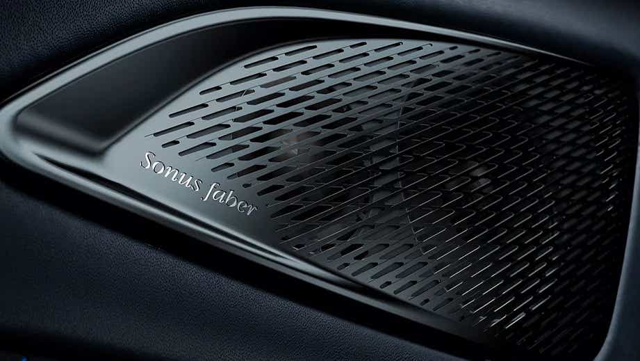 Speaker grille close-up of a Maserati Levante