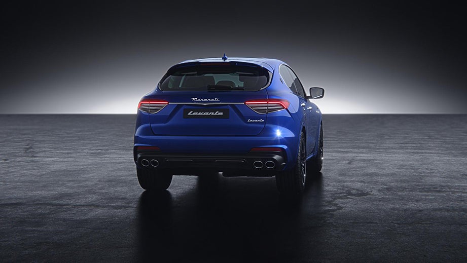 Rear view of a BLU Nobile Maserati Levante