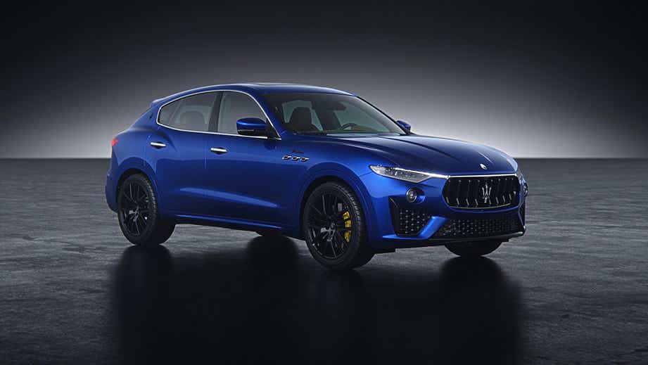 Front three-quarter view of a BLU Nobile Maserati Levante