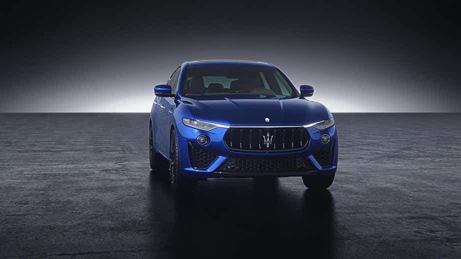 front view of a BLU Nobile Maserati Levante