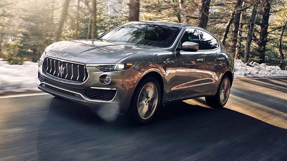 front three-quarter view of a Maserati Levante