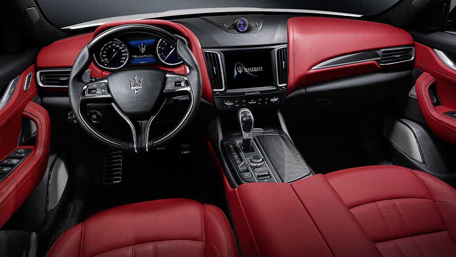 interior dashboard view of a Maserati Levante