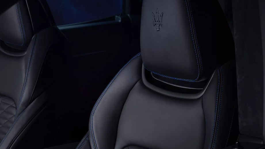front seat close-up of a Maserati Levante