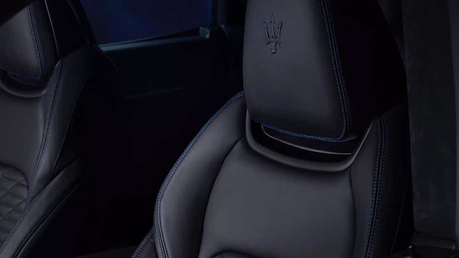 front seat close-up of a Maserati Levante