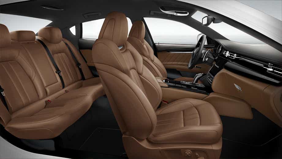 interior view of a Maserati Quattroporte
