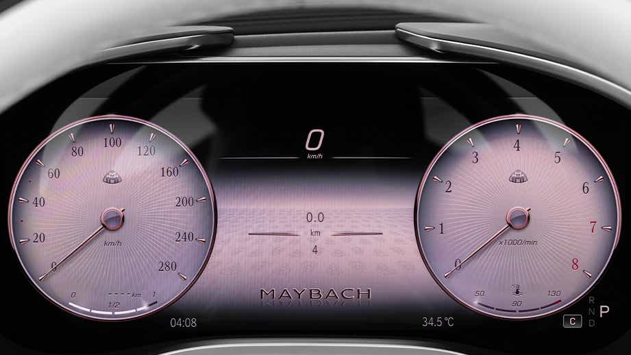 Instrument cluster of a Mercedes-Benz Maybach SL 680