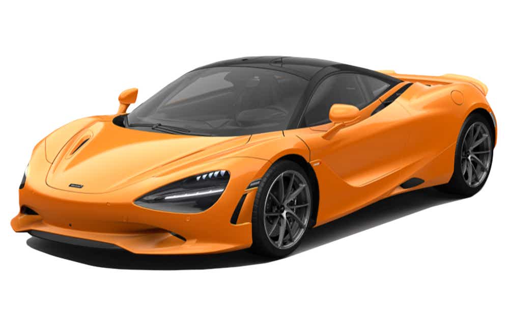 front three-quarter view of a Mclaren 750s