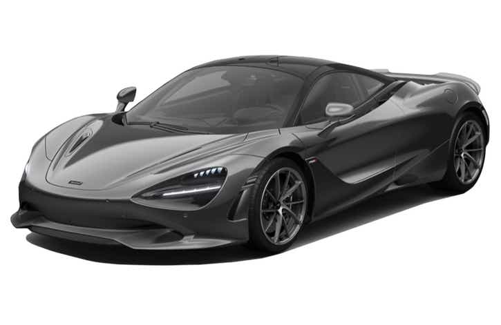front three-quarter view of a Anthracite Mclaren 750s