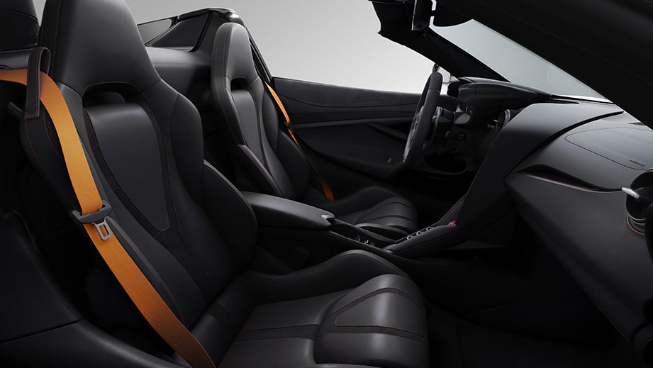interior front seats of a Mclaren 750s