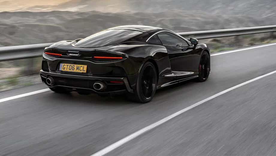 rear three-quarter view of a Mclaren GT