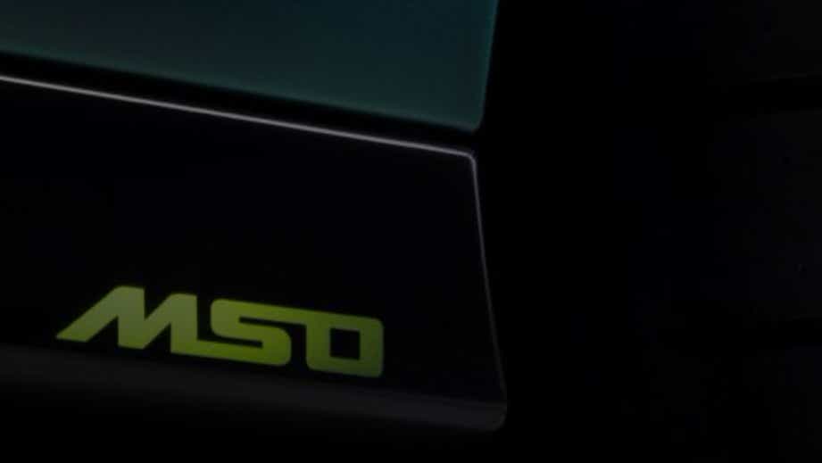 detail view of a Mclaren GT MSO badge