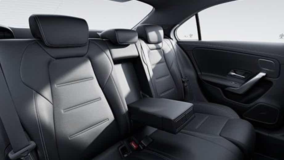 Rear seat interior of a Mercedes-Benz A-Class Limousine