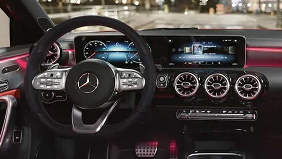 Interior dashboard of a Mercedes-Benz A-Class Limousine