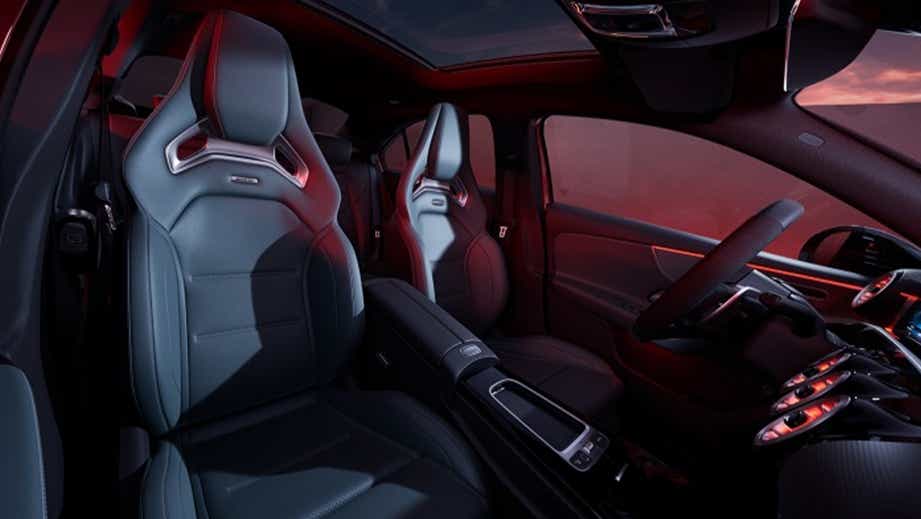 Front interior view of a Mercedes-Benz AMG A 35